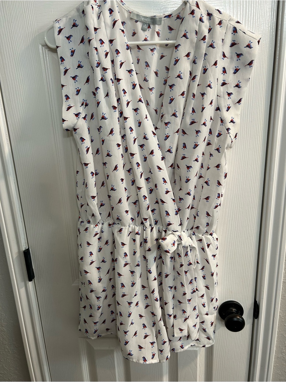 Sweet rain size large white romper with bird design
